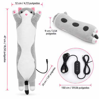 Almohada de Gato con Calefacción USB.