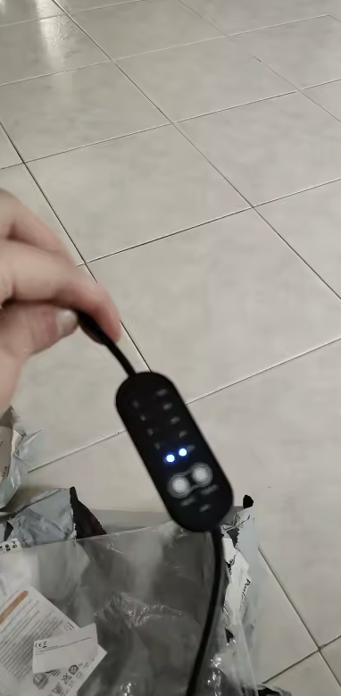 Mando de control encendido con niveles de temperatura - reseña Alba C.